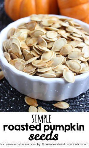 If you DREAD cleaning and roasting pumpkin seeds, then check out today's post! Leesh & Lu did some digging and found a little trick for getting the seeds perfectly flavored and roasted! www.orsoshesays.com