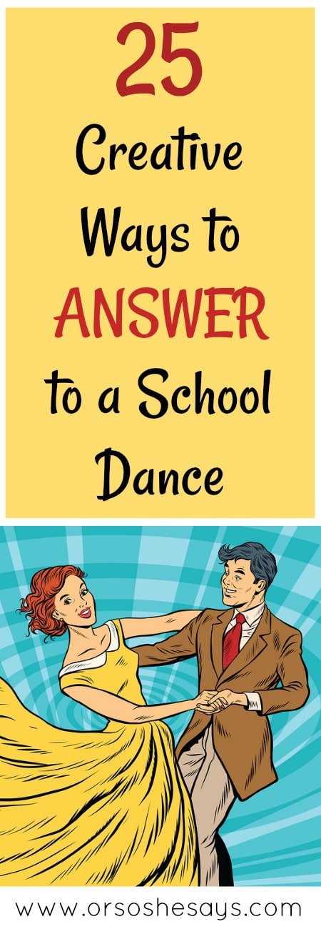 25 Creative Ways to Answer to a Dances #prom #promposal #dances