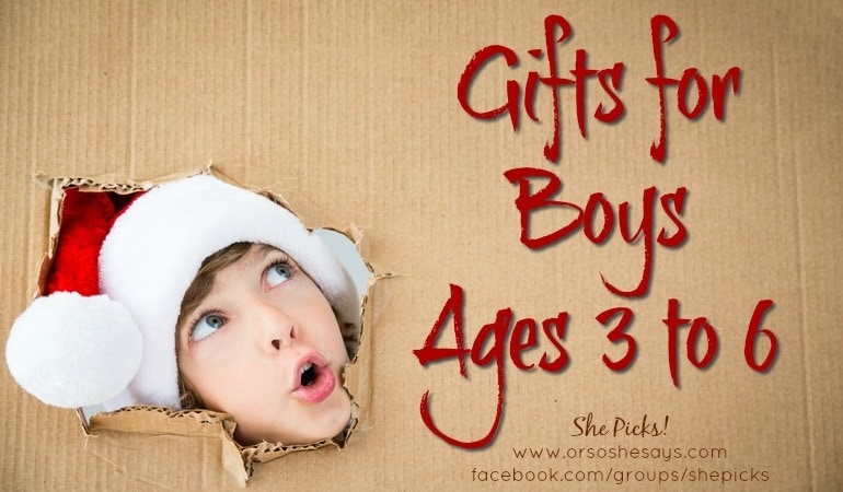 Gifts for Boys, ages 3 to 6 #shepicks 