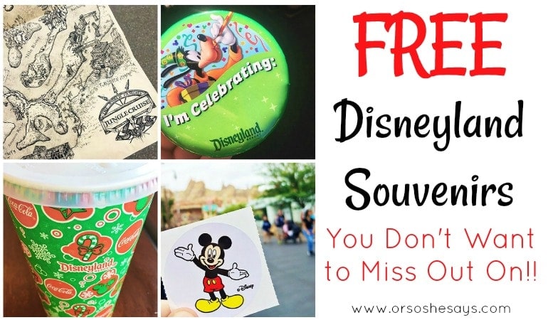 Free Disneyland Souvenirs You Don't Want to Miss Out On #disneyland #vacation