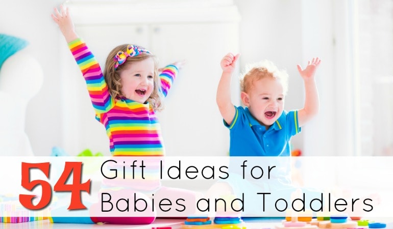 54 Gift Ideas for Babies and Toddlers www.orsoshesays.com #giftguide