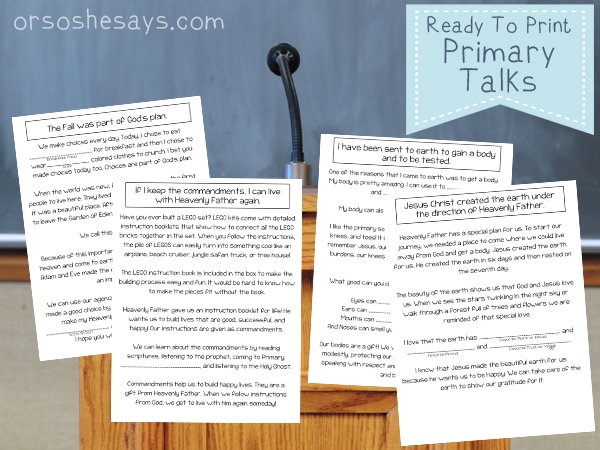 If you have children old enough to give talks in church, then check out the printable primary talks Adelle has prepared for February! www.orsoshesays.com