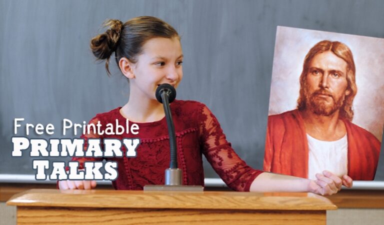 Printable Primary Talks about Jesus (she: Adelle)