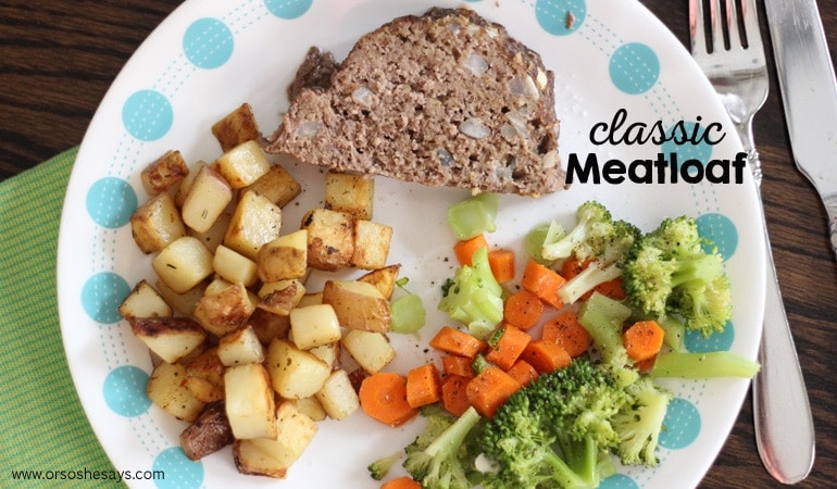 Does dinner get any better than meatloaf? See what ingredient gives this classic dinner a nutrient boost! www.orsoshesays.com