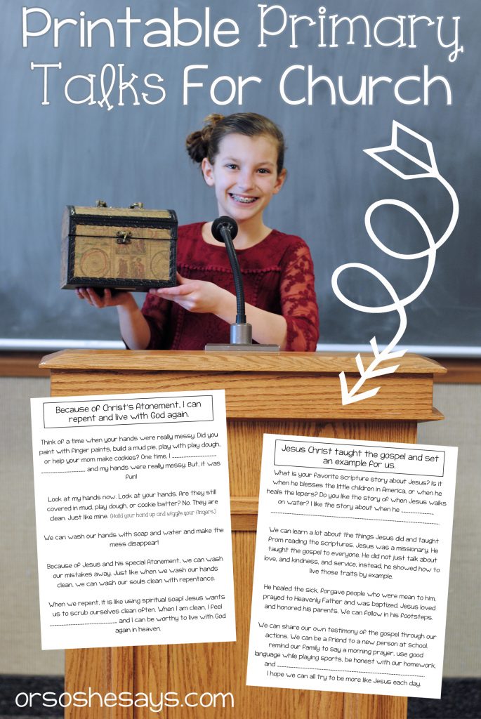 Each month, we provide free printable primary talks based on the LDS General Primary Theme. The month of March is 