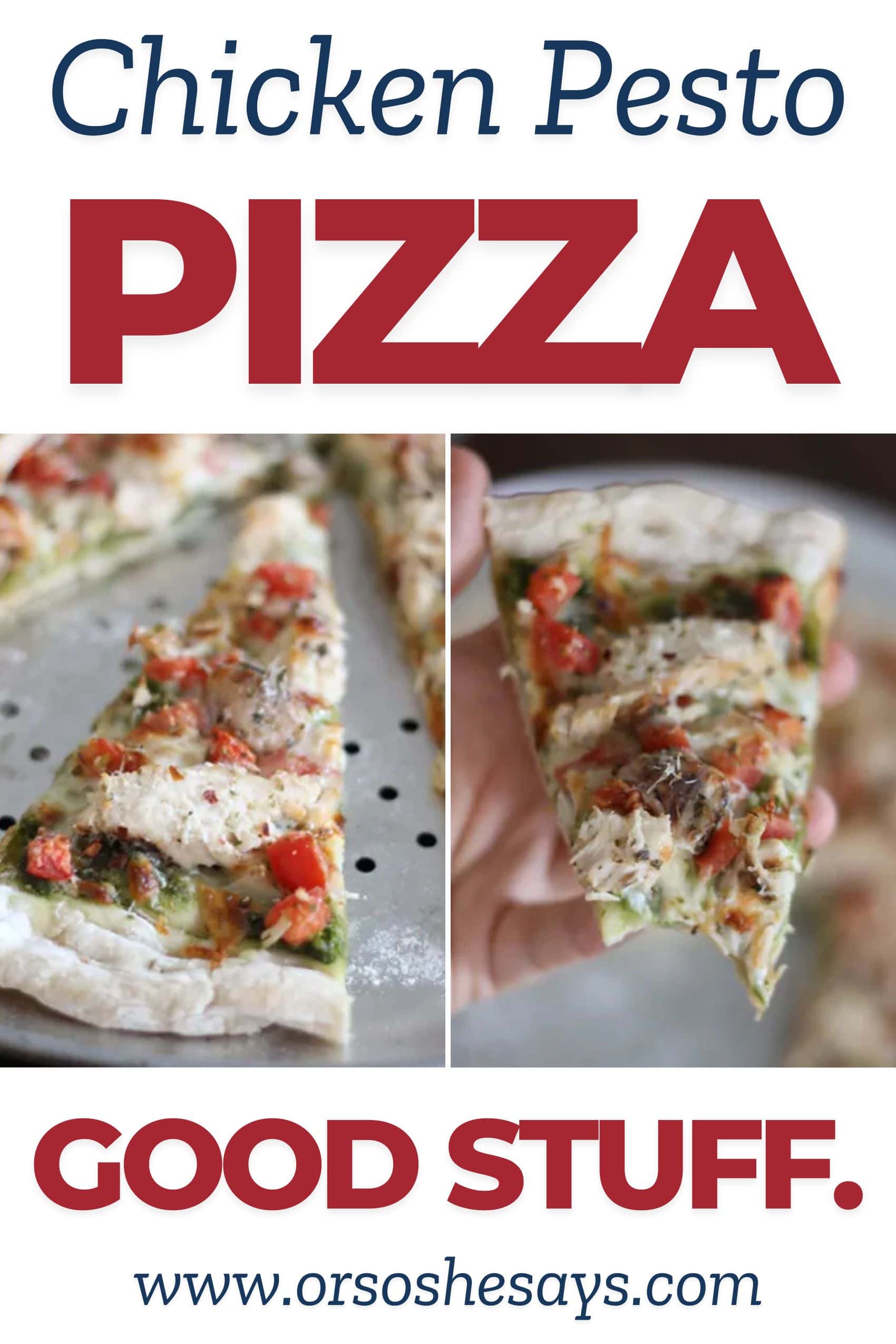 healthy chicken pesto pizza