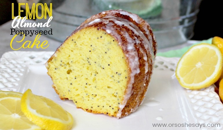 There are different variations to this lemon bundt cake that are super easy to make. Our favorite is the way it is made in the video & in the recipe instructions, with lemon, almond and poppy-seed, but you can experiment if you're not a lemon lover *gasp*! Get all the info on www.orsoshesays.com. #OSSSFeedtheFamily #OSSSDesserts #OSSS #orsoshesays #mormonblogger #mormon #ldsblogger #lds #lemoncake #lemonbundtcake #lemonalmondpoppyseedcake #bundtcake #dessert #lemoncake #poppyseedcake #almondcake