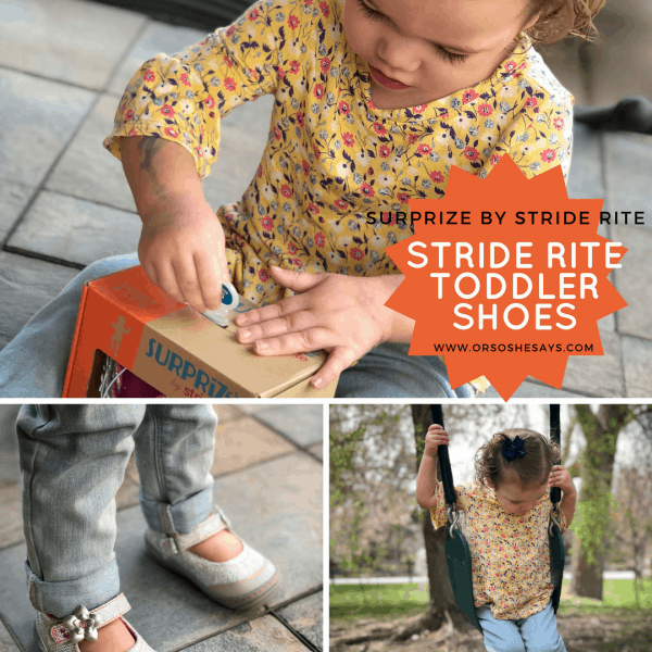 If your kids can't go barefoot, Stride Rite toddler shoes are the next best thing! See why they're the perfect fit on the blog: www.orsoshesays.com #StrideRiteShoes #StrideRite #Shoes #ToddlerShoes #BestShoesforToddlers #surprizebystriderite #surprizeshoes #ldsblogger #lds #mormonblogger #blogger #fashion #toddlerfashion #earlywalkershoes #babyshoes #targetshoes #athleticshoes