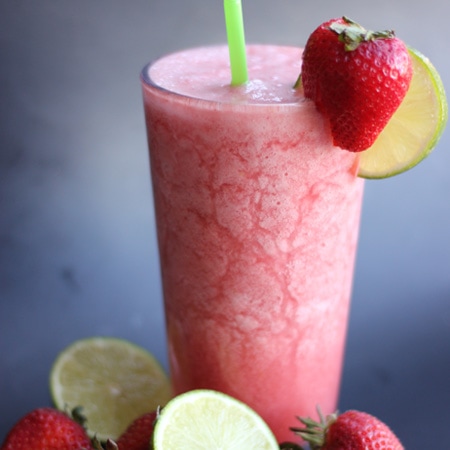 Are you looking for a homemade slushie recipe to beat the summer heat? Look no further, because Leesh & Lu are here with a delicious strawberry lime flavored concoction that's just perfect. www.orsoshesays.com #slushierecipe #slushie #recipe #summer #strawberrylimeslushie #dessert #mormonblogger #mormon #ldsblogger #lds #blogger #summerwithkids