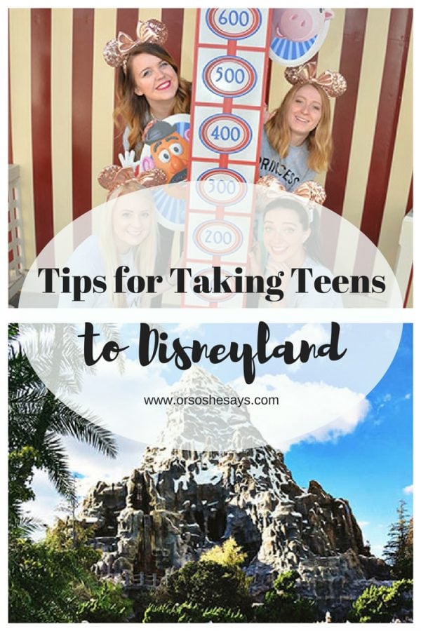 If you're looking for the perfect family vacation destination, but you worry your teens won't have fun in a place like Disneyland, then check out today's post with tips for taking teens to the Happiest Place on Earth! www.orsoshesays.com #disney #disneyland #disneyblogger #disneyforteens #familyvacationdestination #ldsblogger #mormonblogger #lds #mormon #familyvacation #disneytips #disneyvacation