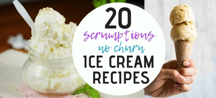 20 Scrumptious No Churn Ice Cream Recipes - www.orsoshesays.com #nochurnicecream #icecream #summer #recipes #osss