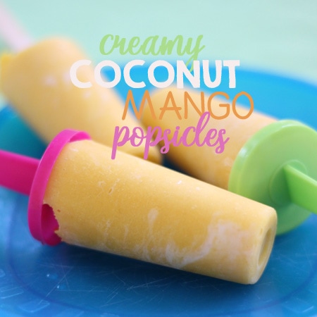 How to Make Homemade Popsicles with a Creamy Twist - Coconut Mango Popsicle Recipe www.orsoshesays.com #homemadepopsicles #recipe #popsiclerecipe #popsicle #icepop #dessert #lactosefree #dairyfree #coconutmilk #yum #LDSblogger #blogger #ontheblog