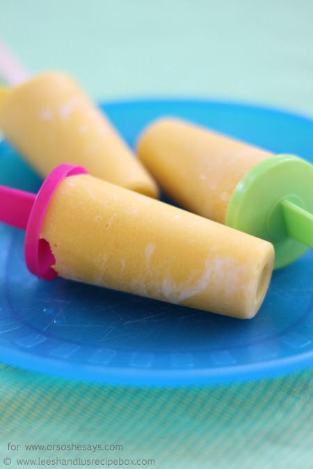 How to Make Homemade Popsicles with a Creamy Twist - Coconut Mango Popsicle Recipe www.orsoshesays.com #homemadepopsicles #recipe #popsiclerecipe #popsicle #icepop #dessert #lactosefree #dairyfree #coconutmilk #yum #LDSblogger #blogger #ontheblog