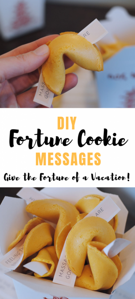 DIY fortune cookie messages are a lot easier than you may think! Get the tutorial on orsoshesays.com. #DIY #fortunecookies #DIYfortunecookiemessages #fortunecookiemessages #surprisevacation #vacationsurprise #OSSSdoesDisney #getawaytoday #disneyvacation