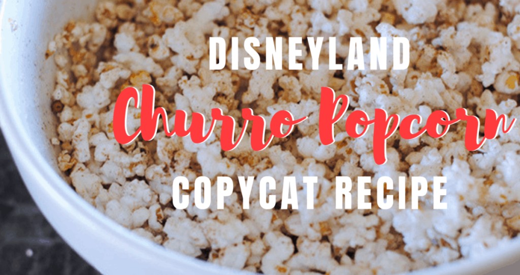 Disneyland churro popcorn is one of the fun, unique flavors added to the kettle corn collection available at Main Street U.S.A. in Disneyland. With my recipe, you can make your own at home! www.orsoshesays.com 