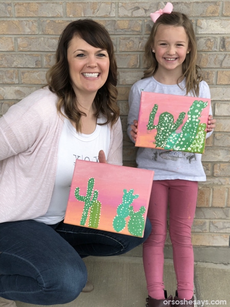 Paint Night Party Plan for Kids! Complete party instructions and plans including an inspirational talk and printable. #OSSS #PaintNight #LDS #ActivityDays #Youth #CraftNight www.orsoshesays.com