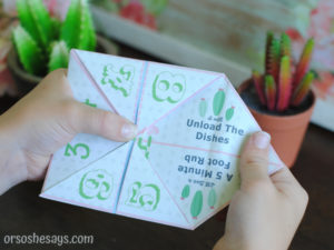 Mother's Day Fortune Teller Printable Gift - Or so she says...