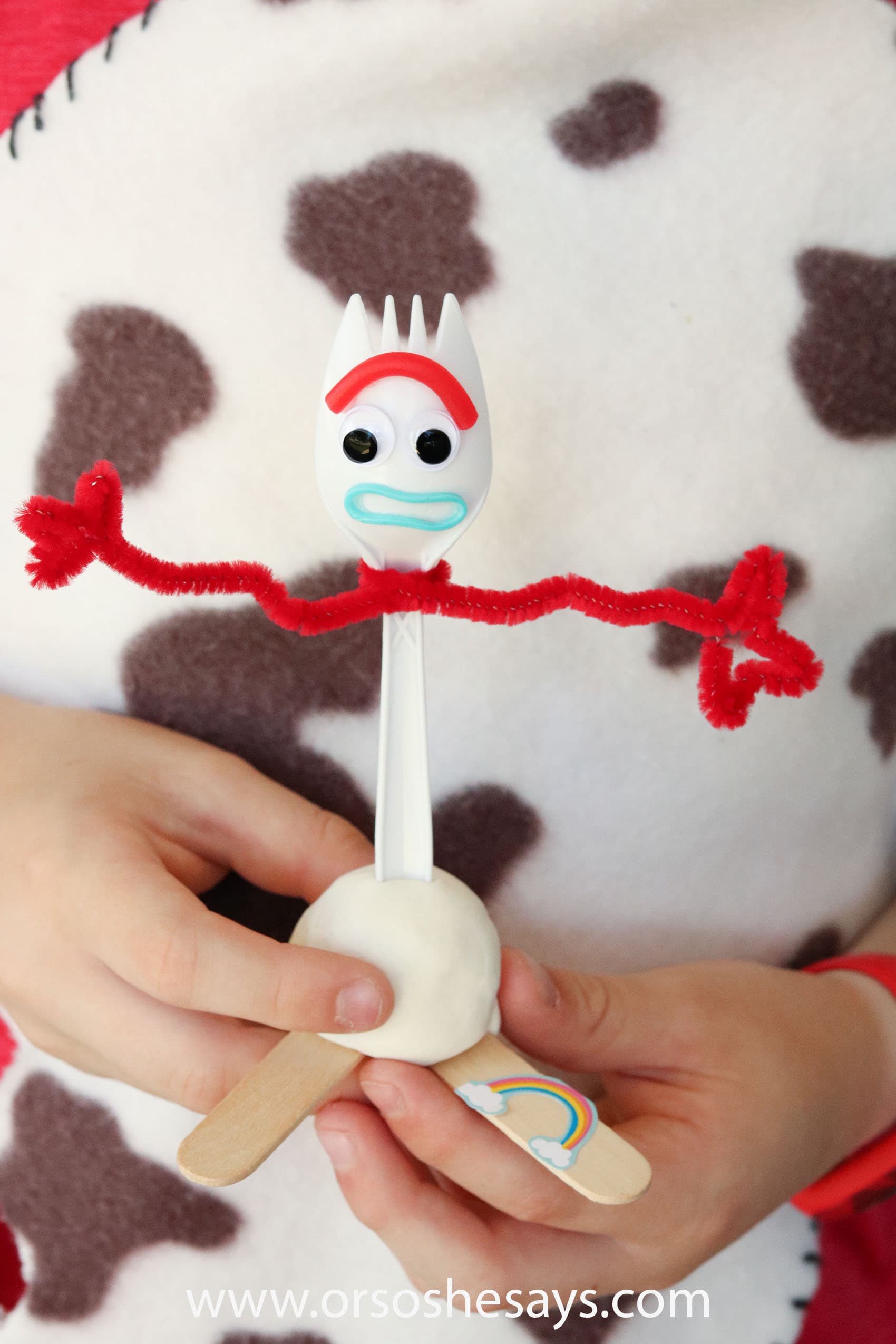 DIY Forky Toy Story 4 Movie Craft (How To Make Forky) • MidgetMomma