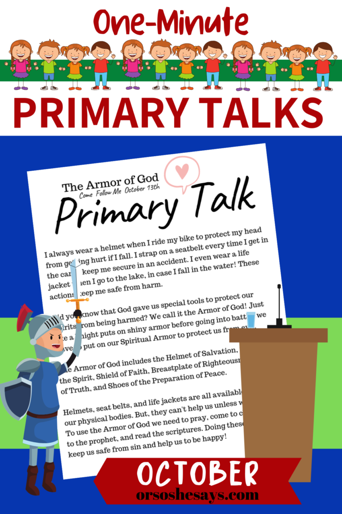 come follow me primary talks