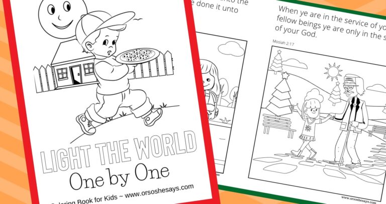 Light the World Activity ~ Service Ideas Coloring Book for Kids