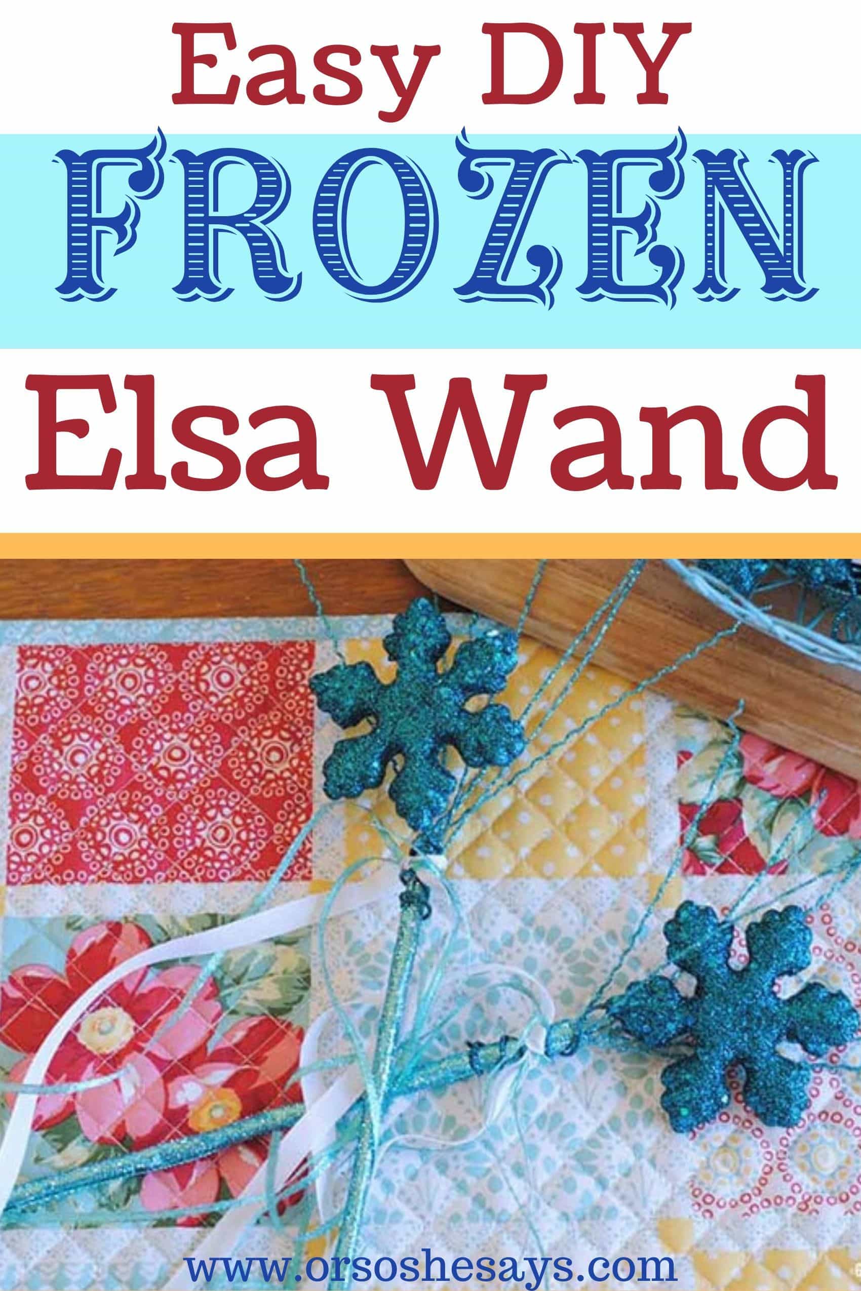 easy diy frozen Elsa snowflake wand