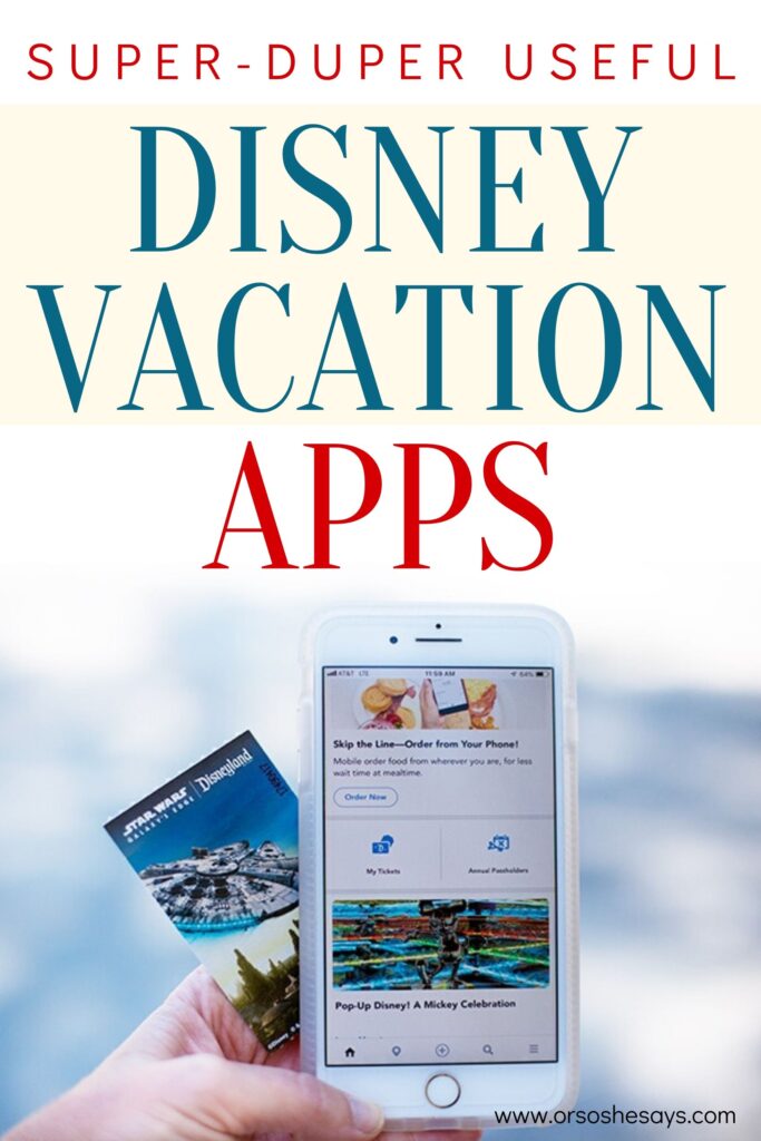 disney vacation apps