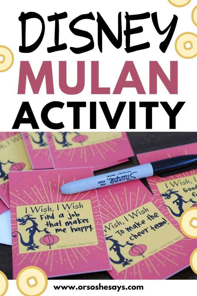 Disney Mulan activity