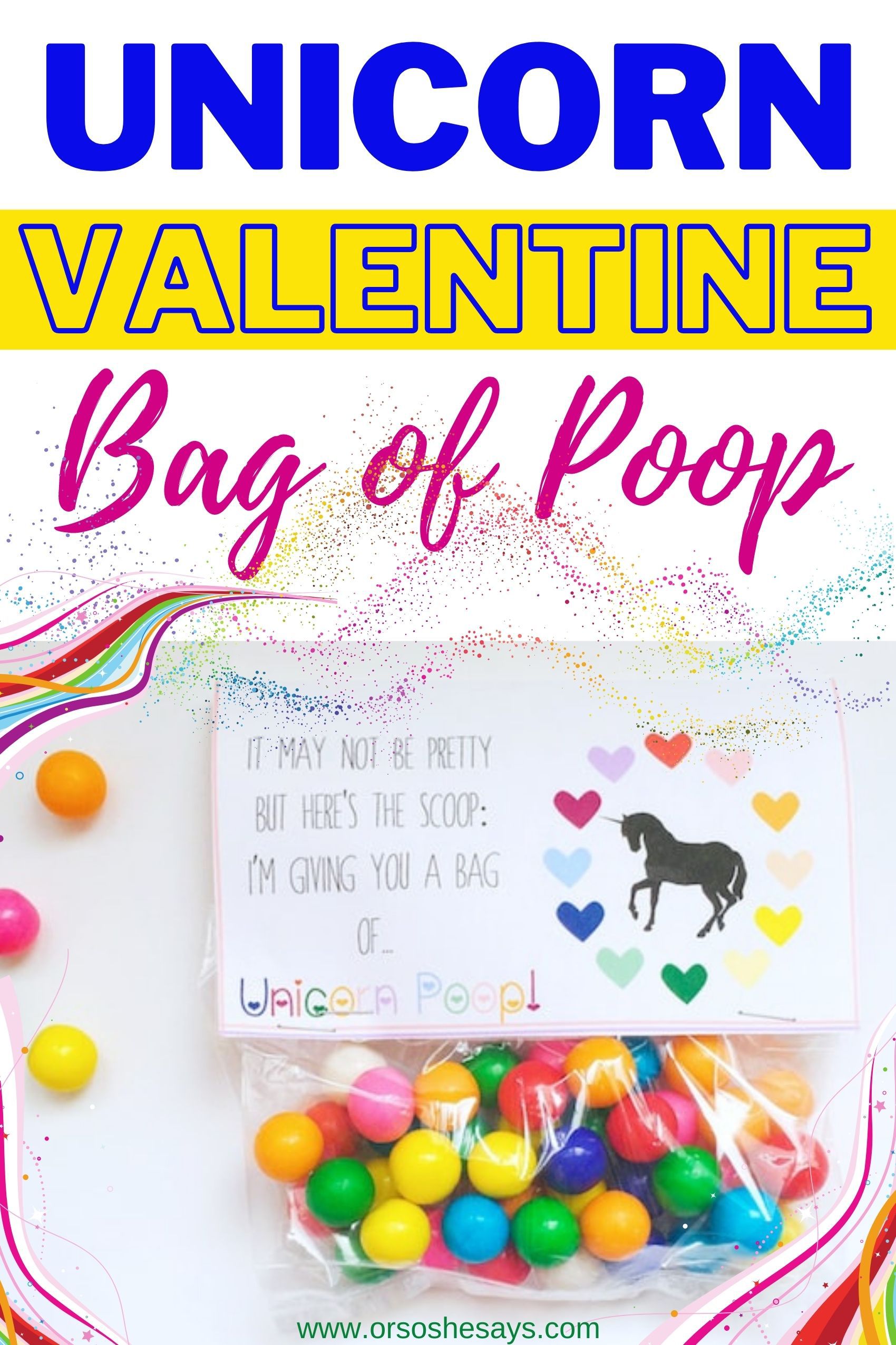 Unicorn Valentine Printable - Great for the Classroom!