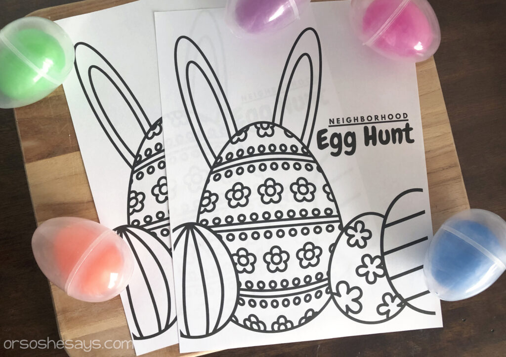 Neighborhood Easter Egg Hunt Printable File