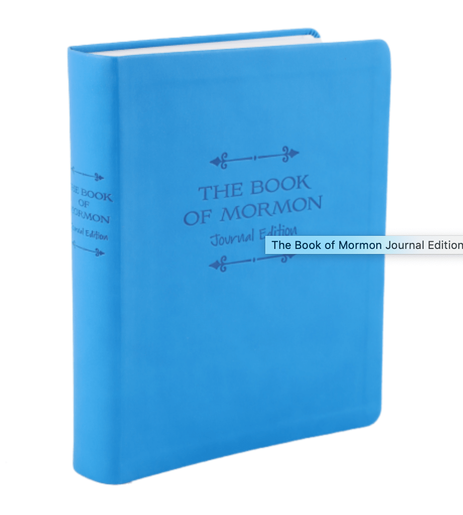 book of mormon journal edition