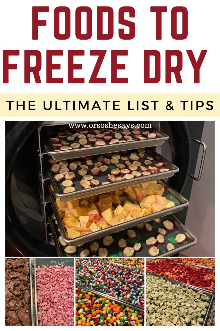 Foods You Can Put In Your Freeze Dryer ~ The Ultimate List & Tips - Or