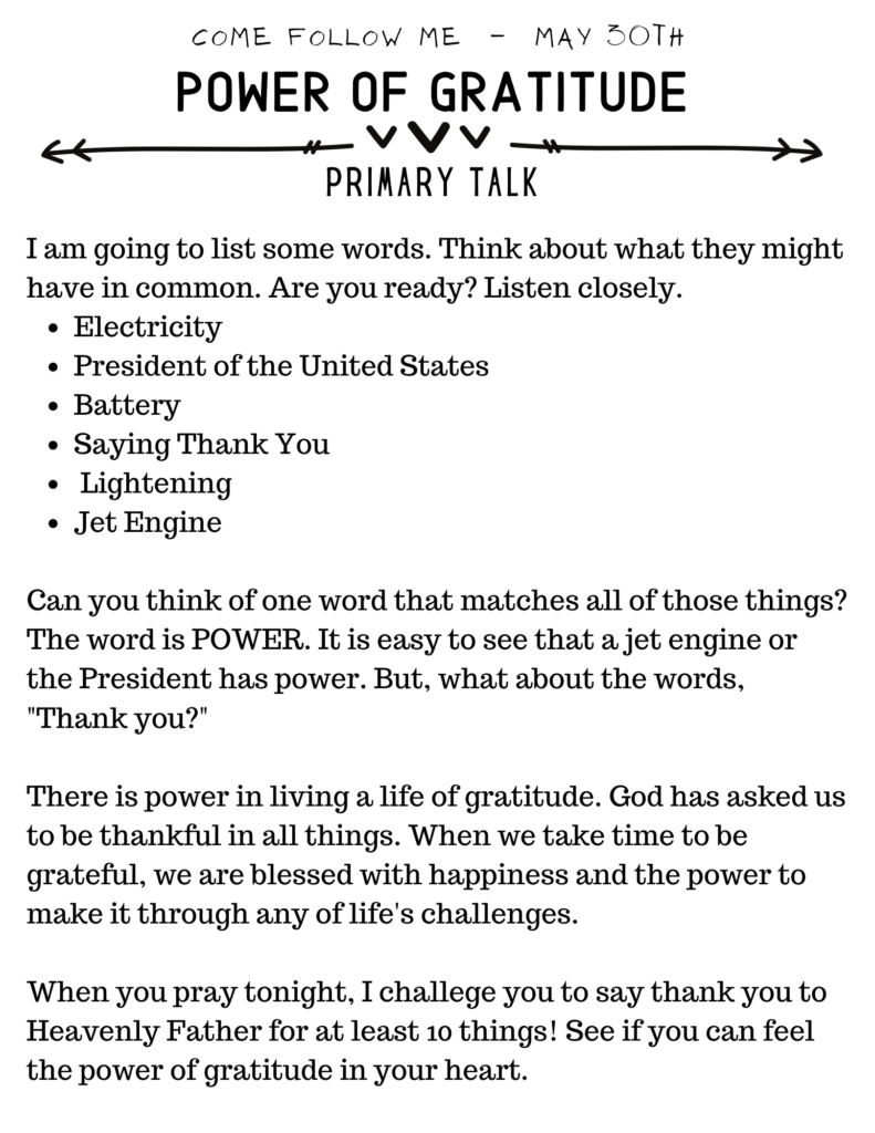 Power Of Gratitude Talk