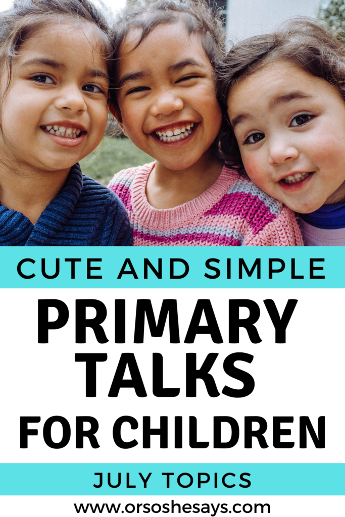 Primary Talks for July