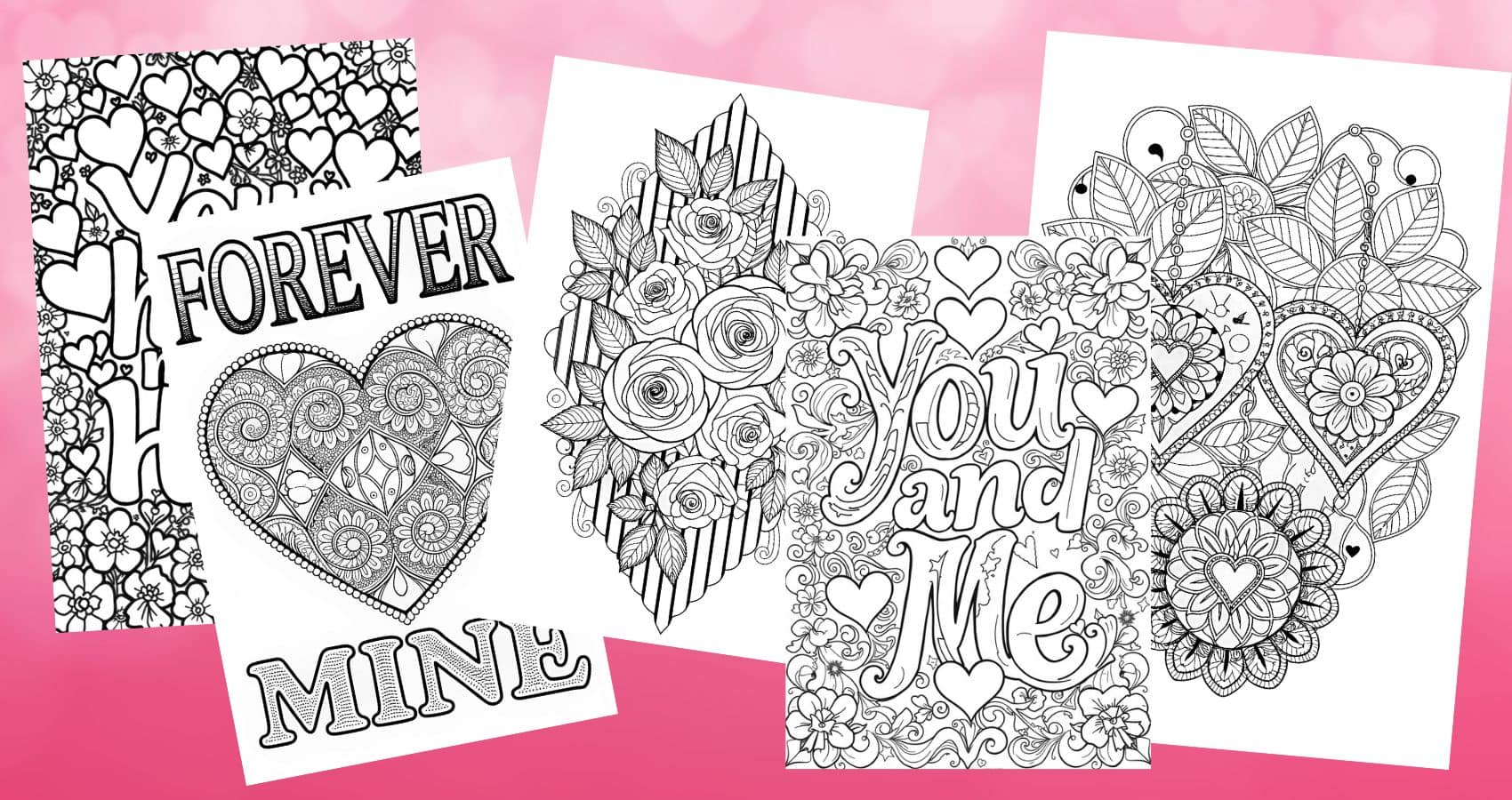 valentine coloring for adults