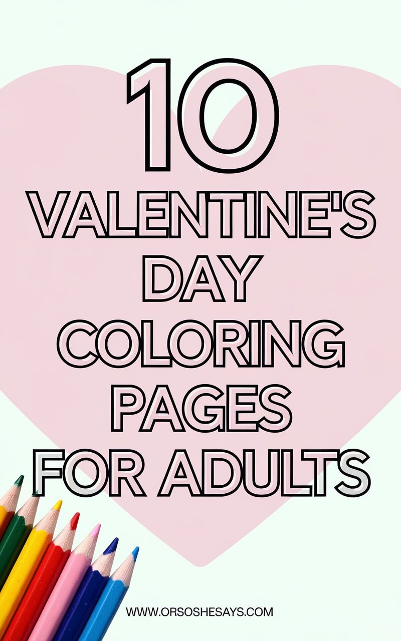 valentines day coloring adults