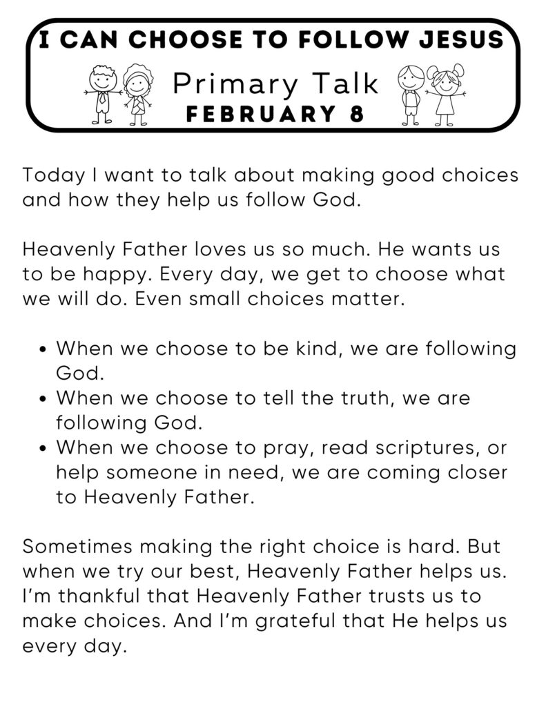 Simple primary talk about how when we follow Jesus it makes us happy. #OSSS #PrimaryTalk #FollowJesus 